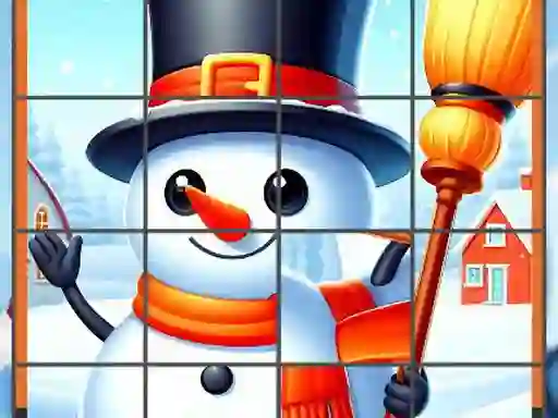 Happy Snowman Puzzle — безкоштовна онлайн гра