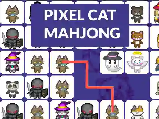Pixel cat mahjong — безкоштовна онлайн гра