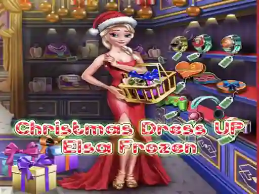Elsa Frozen Christmas Dress up — безкоштовна онлайн гра