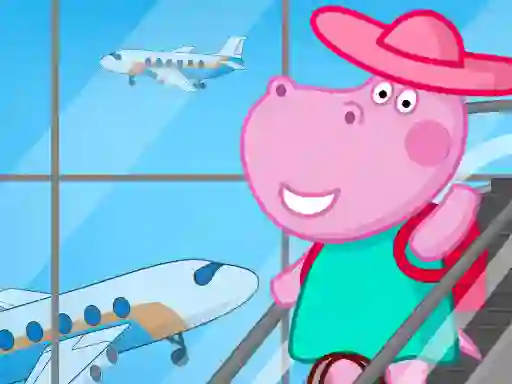 Hippo Family Airport Adventure — безкоштовна онлайн гра