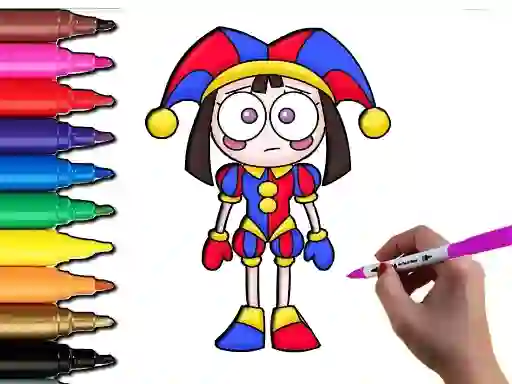 Pomni Coloring Time — безкоштовна онлайн гра