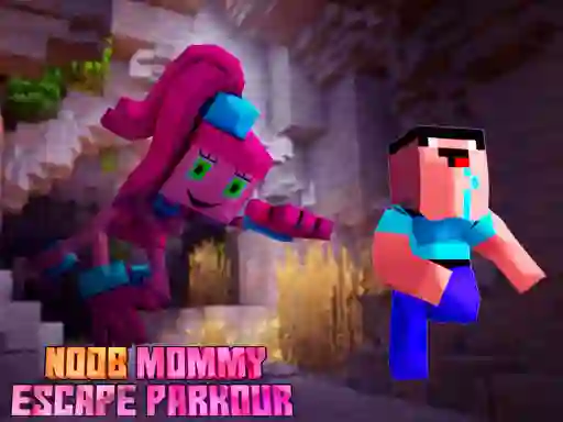Noob Mommy Escape Parkour — безкоштовна онлайн гра