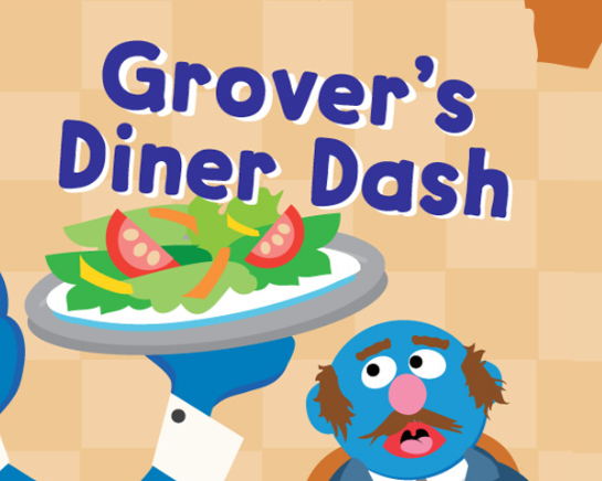 Гра 123 Вулиця Сезам: Diner Dash Гровера  онлайн