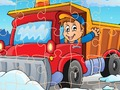 Гра Зимовий вантажівка головоломки  онлайн