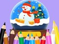 Гра Книжка-розмальовка: Різдвяна кришталева куля  онлайн