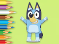 Гра Книжка-розмальовка: Happy Bluey  онлайн