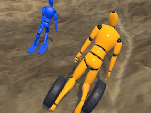 Гра Ragdoll Racing: Екстремальний спуск  онлайн