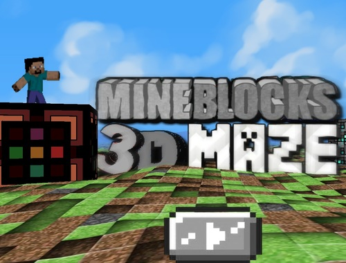 Гра 3D-лабіринт MineBlocks  онлайн