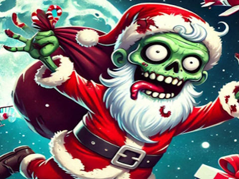 Гра Гра Flappy Zombie Santa Christmas  онлайн