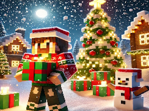 Гра Різдвяна головоломка Minecraft  онлайн