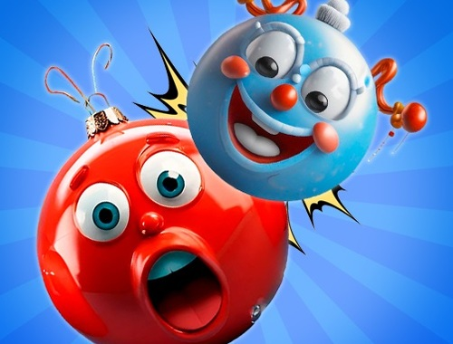 Гра Merge Balls Новорічні іграшки в 3D!  онлайн