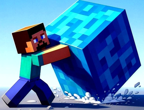 Гра 3D-лабіринт MineBlocks  онлайн