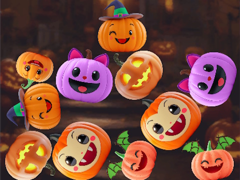 Гра Merge Connect Gumpkins: Хеллоуїн! онлайн