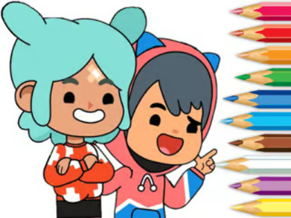 Гра Розмальовка: Toca Boca Friends  онлайн