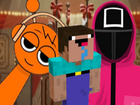 Гра NextBots на Minecraft Squid Game Sprunki  онлайн