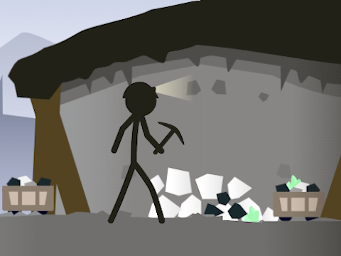 Гра Симулятор видобутку Stickman  онлайн
