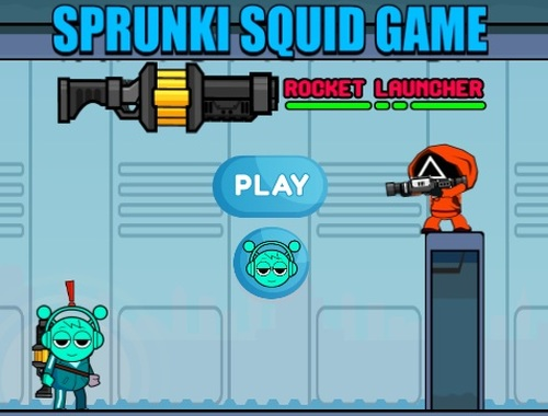 Гра Rocket Launcher Sprunki Squid Game Rocket  онлайн