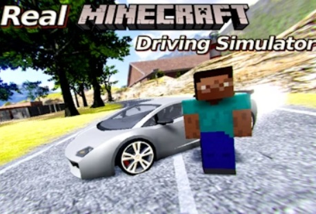Гра Справжній симулятор водіння Minecraft  онлайн