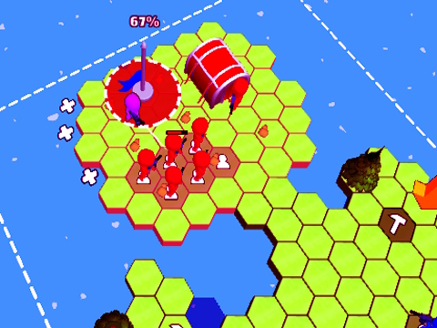 Гра Tile Hex World: Червоний проти синього  онлайн