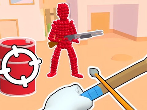 Гра Arcuer Stickman: стрілянина на червоних  онлайн