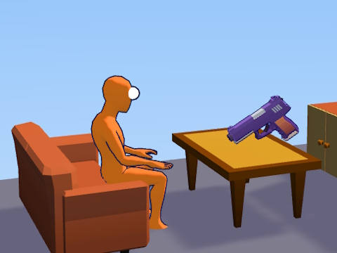 Гра Стрілець з пістолета Ragdoll: майданчик для спінера Cannon  онлайн