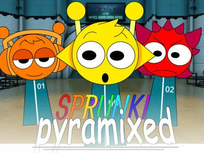 Гра Sprunki Pyramixed: гра кальмарів  онлайн
