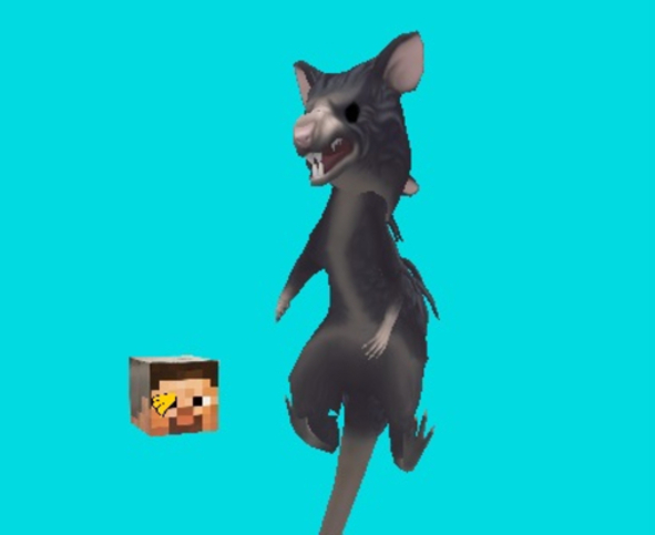 Гра Ratomilton Sprining Floppy Minecraft  онлайн