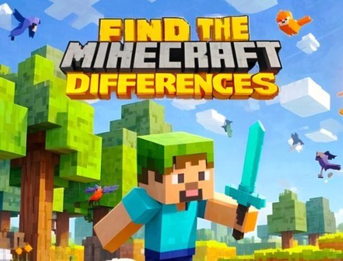 Гра Знайдіть відмінності: Minecraft  онлайн
