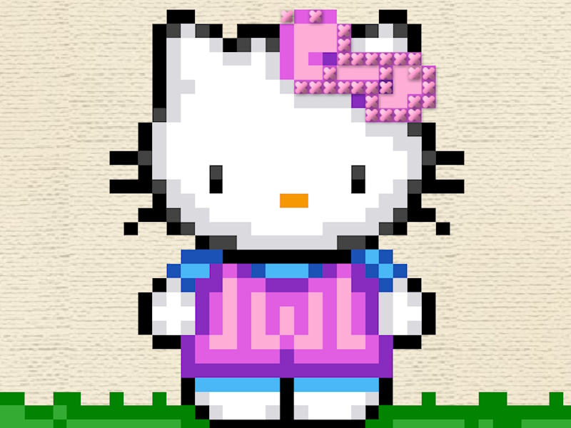 Гра Hallo Kitty: Перехресна вишивка онлайн